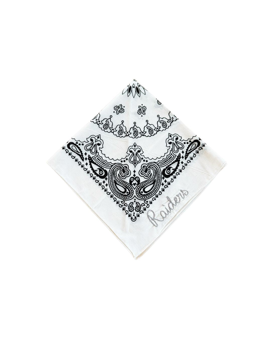 White Bandana Silver Embroidery - Raiders