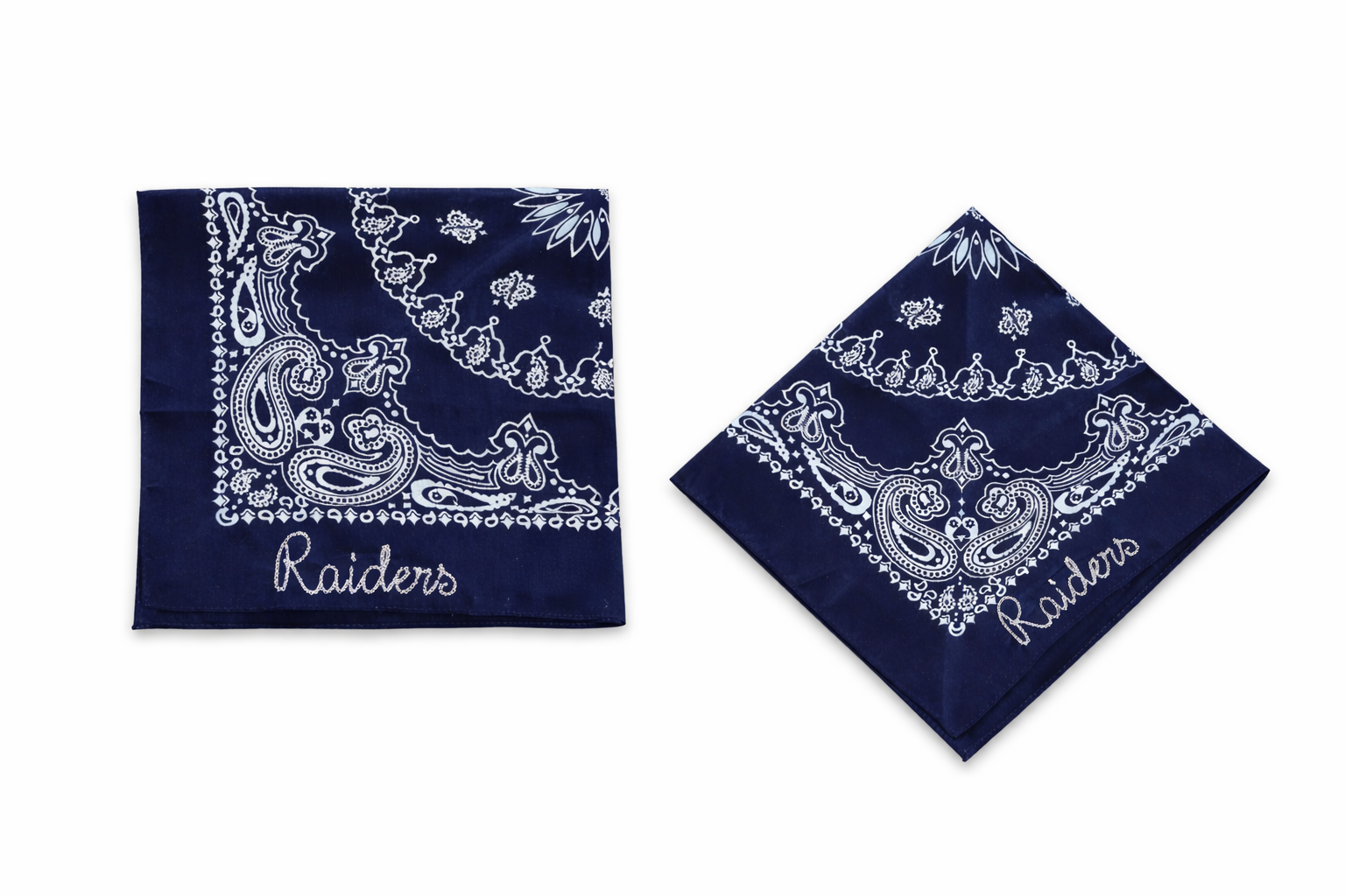 Navy Bandana Silver Embroidery - Raiders