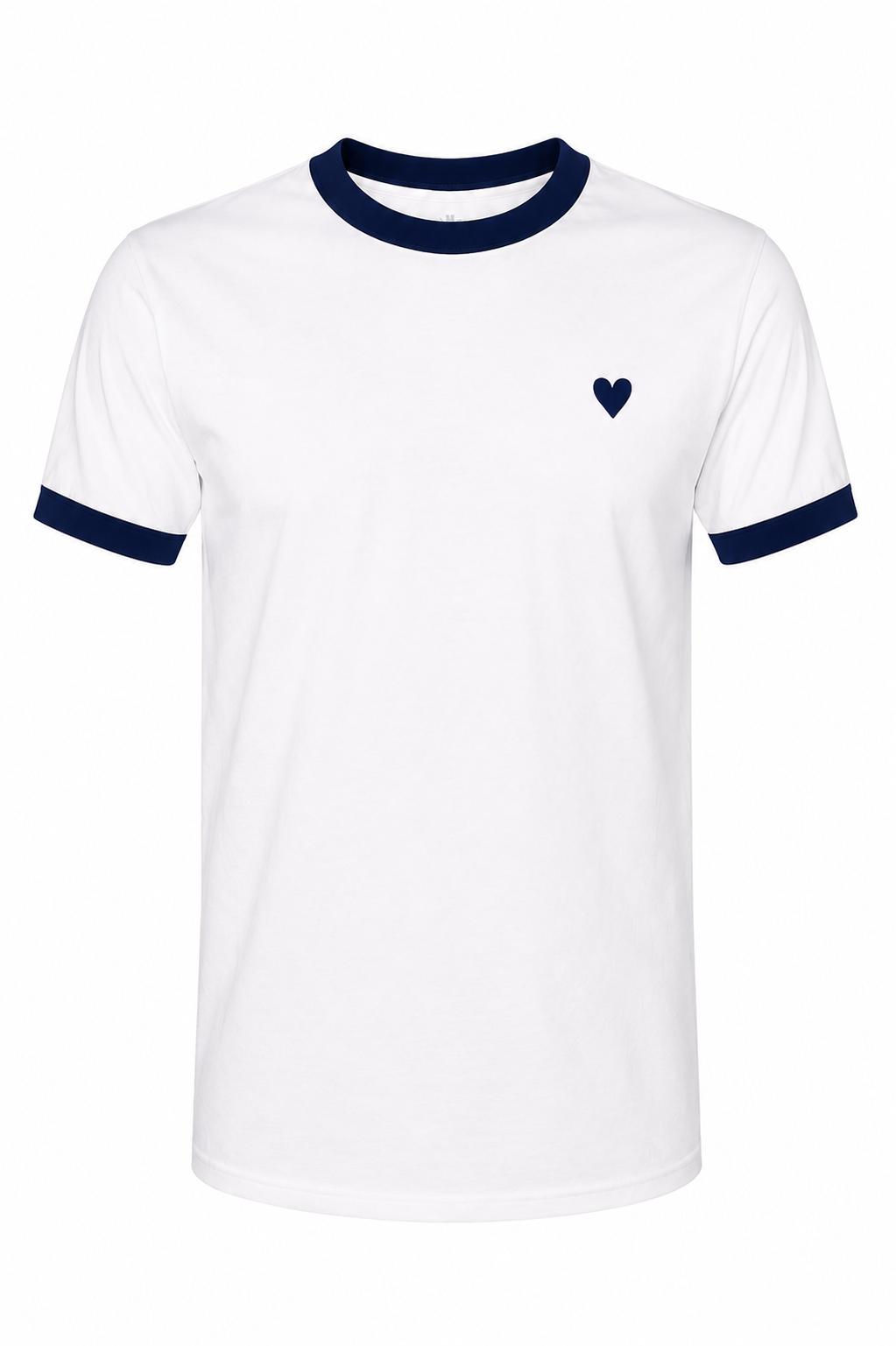 Navy Heart Ringer Tee