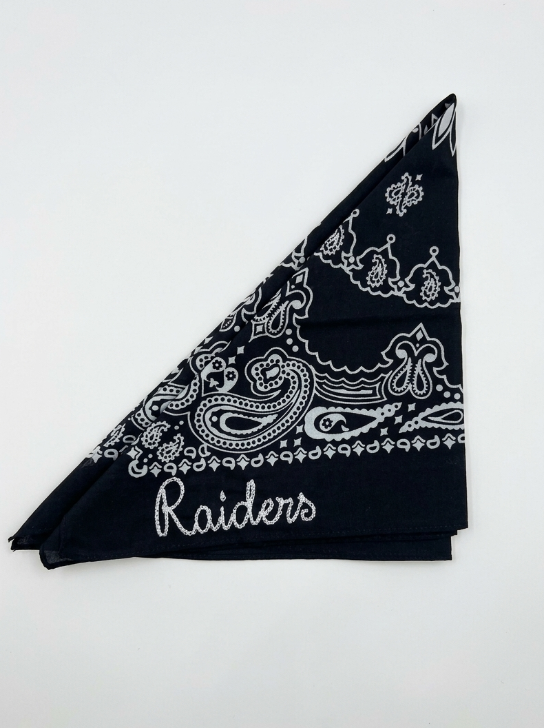 Navy Bandana White Embroidery - Raiders