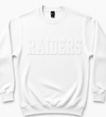PRE - ORDER -Raiders Embossed Embroidered Sweatshirt White