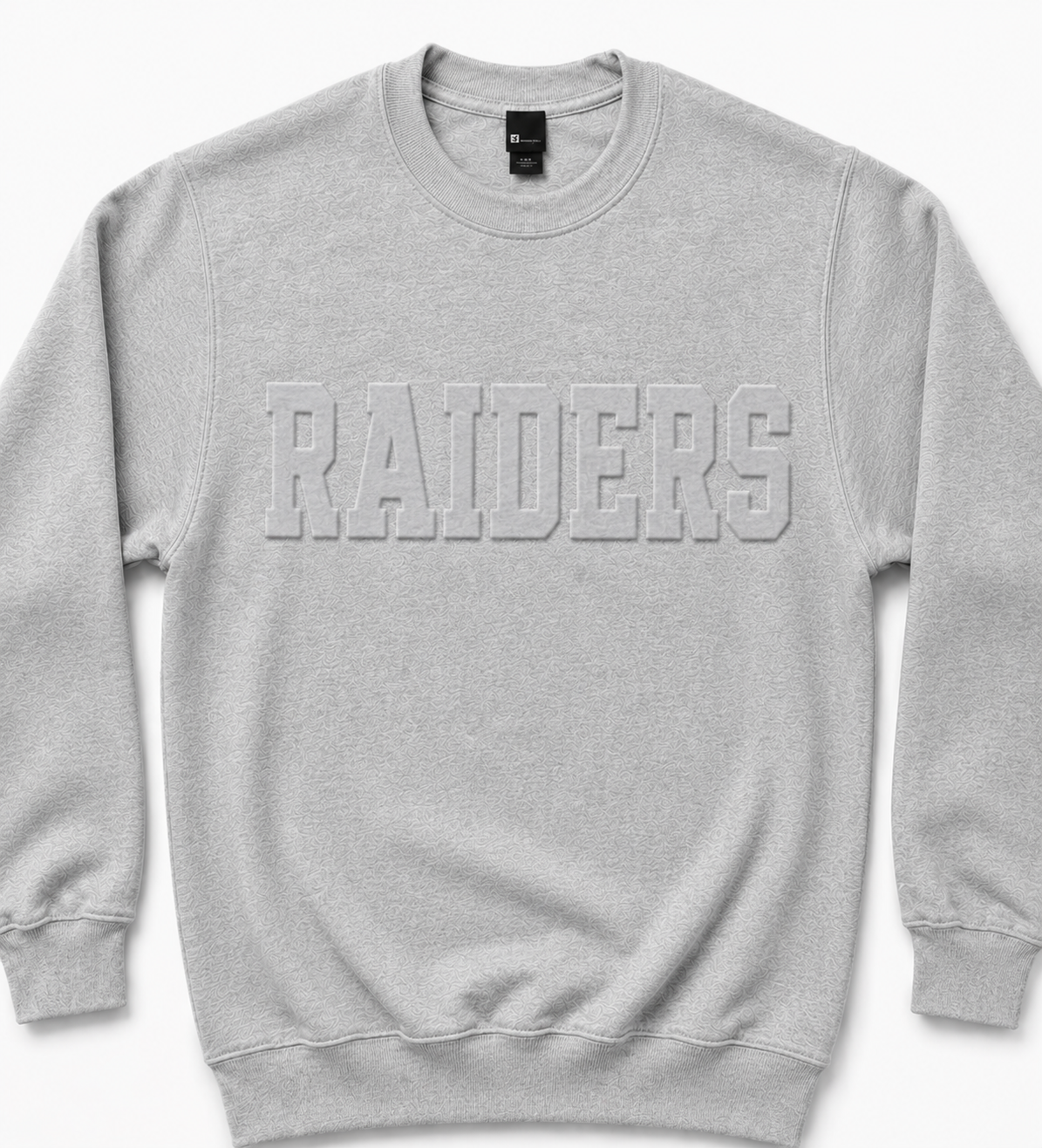PRE - ORDER - Raiders Embossed Embroidered Sweatshirt Gray
