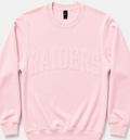 PRE - ORDER - Raiders Embossed Embroidered Sweatshirt Pink