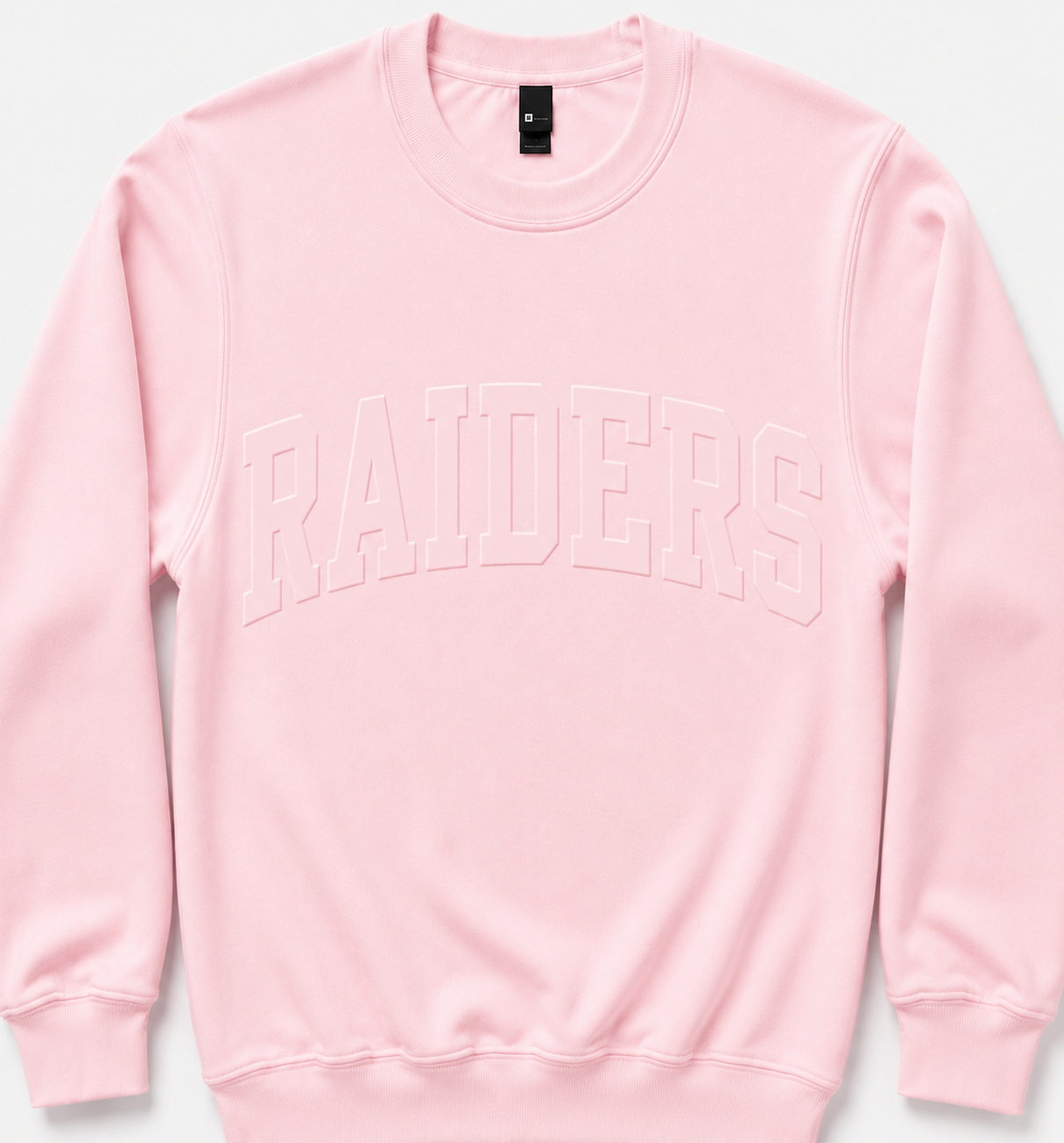 PRE - ORDER - Raiders Embossed Embroidered Sweatshirt Pink