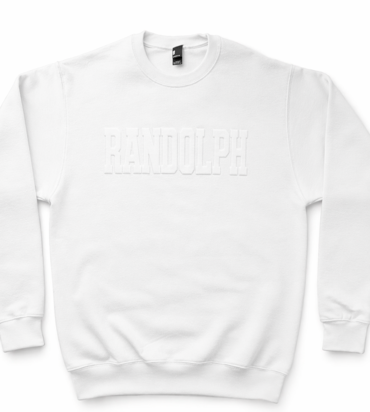 PRE -ORDER Randolph Embossed Embroidered Sweatshirt White
